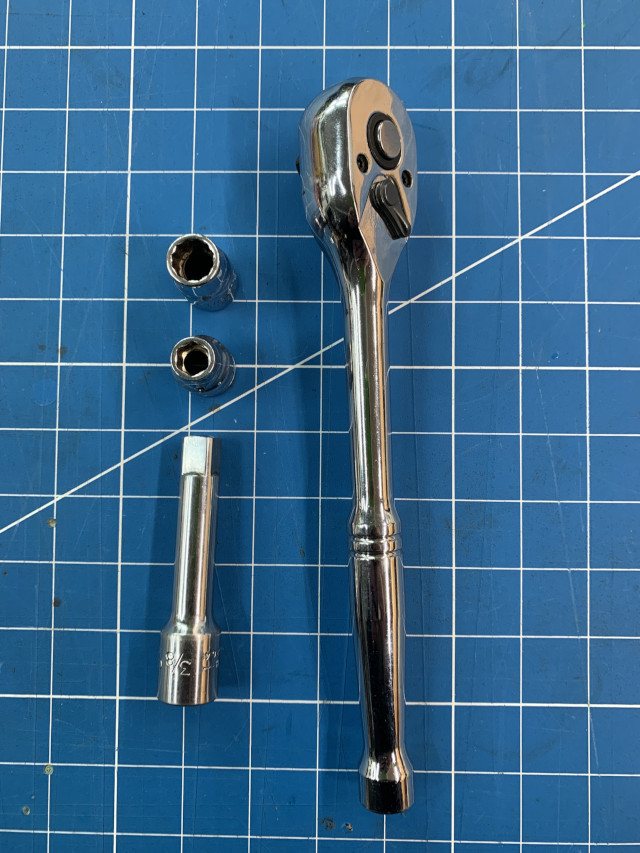 Ratchet, 10mm Socket, 8mm Socket